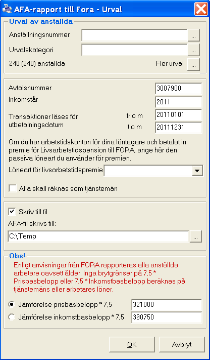 Markera Skriv till fil och var du vill spara filen.