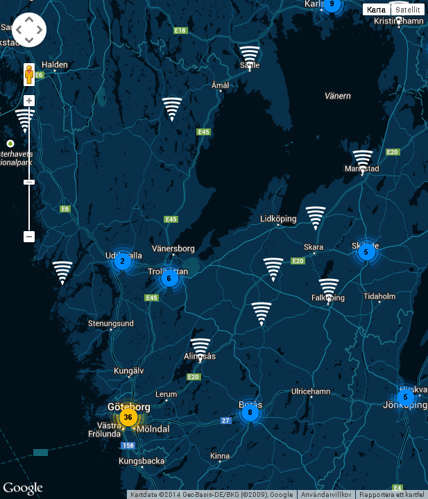 Eduroam i Västra Götalands län.