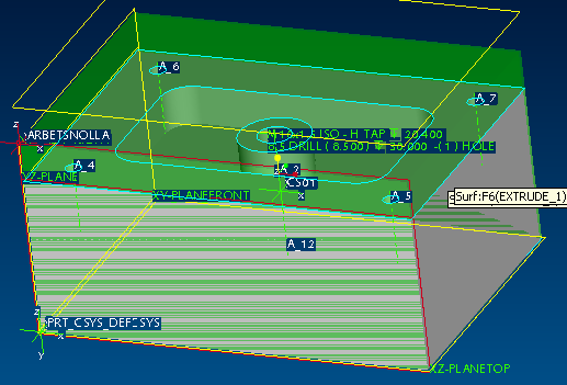 Steg 1. Skapa en referenspart Skapa en 3D CAD-modell av detaljen som du vill bearbeta. Denna modell skall innehålla all information så som toleranser och passningar som önskas på den färdiga detaljen.