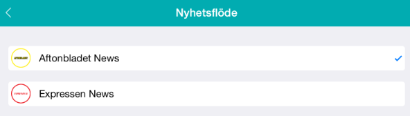 Användare kan välja mellan 2 stycken nyhetskanaler. Gå in i Verktygsinställningar och välj nyhetsflöde för att välja din egen kanal. Tryck på ljudknappen för att höra en uppläsning av rubriken.