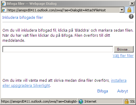 Bilaga 3 - Bifoga text-/bildfil Sök fil i din dator Bifoga flere filer