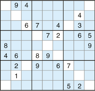 SUDOKU -X Ett vanligt sudoku - fast här ska även den långa diagonalen