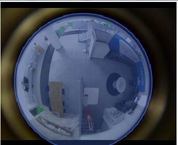 Figur 4.2: Korrekt begränsad fisheyebild. 4.1 Inställningar Ursprungskamera Från vilken kamera hämtas bilden? Du måste välja från inställningar en kamera med fisheye-lins.