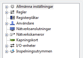 Kapitel 2 Översikt av inställningar Inställningarna är dividerade i åtta grupper (Bild 2.1): Figur 2.1: Inställningarna. Allmänna inställningarna Programmets allmänna inställningar.