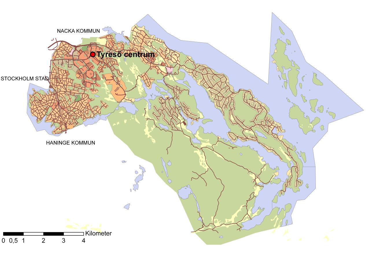 10 NULÄGESBESKRIVNING Tyresö som geografiskt område Fakta om Tyresö Yta: 69 km2 Antal invånare: 42 602 Befolkningstäthet: 613/km 2 Tyresö är en förortskommun med närhet till Stockholms city.