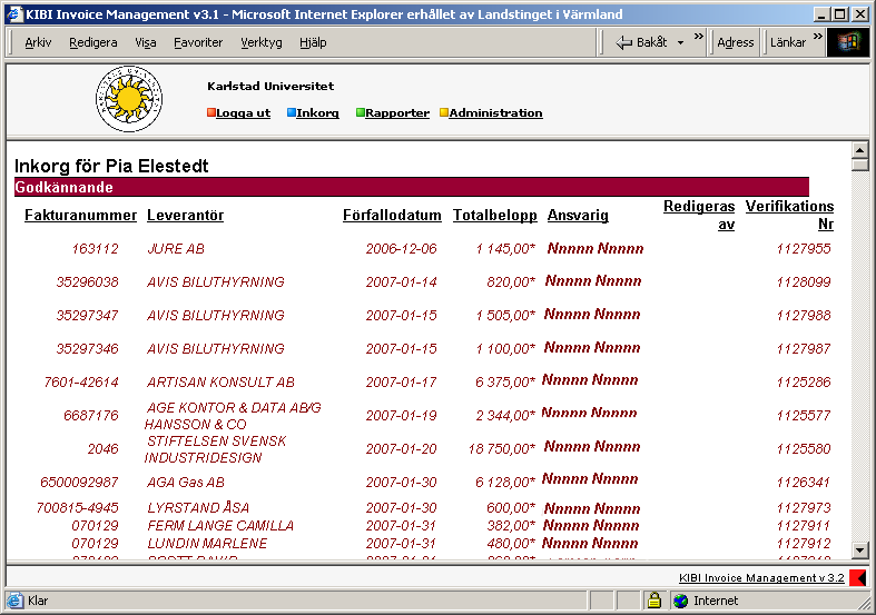 Empiri Figur 5 Inloggning till e-fakturasystemet 4.1.