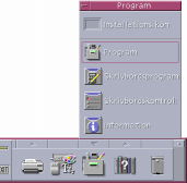 Standardterminalfönstret visas. Starta terminalfönster från Programhanteraren 1.