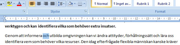 52 Word tillägg Under installation av SpeakApp från DVD-skivan har du även möjlighet att installera ett Wordtillägg. Med Word-tillägget installerat får du markörfölje att fungera i Word.