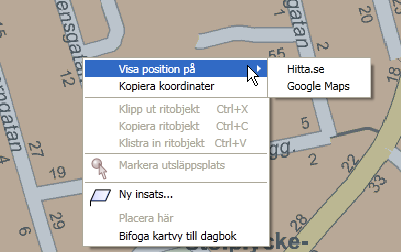 9. Hitta på kartan Du kan hitta både objekt på kartan och en plats i en webbkarta.