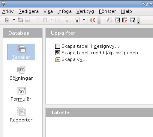 Skapa en databas I tabellerna med Information kommer vi att ha flera fält som innehåller månad, exempelvis födelsedag.