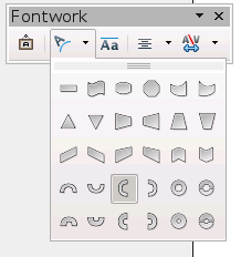 Redigera ett Fontwork-objekt Redigera ett Fontwork-objekt Nu när Fontwork-objektet är skapat kan du redigera några av dessa attribut.