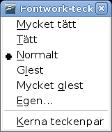 Redigera ett Fontwork-objekt Figur 158: Den utökade teckenavståndsverktygsraden Använd Formaterings-verktygsraden Låt oss nu gå vidare och anpassa Fontwork-objekt med många fler attribut.