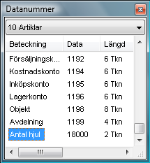 Menyer och paletter Verktyg Inget verktyg Bild Gruppbox Programbox Flerraders inmatningsfält Verktygspalett Databundet fält Text Datumkontroll Tabellkopplad kombinationsbox Inget verktyg Detta