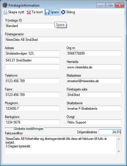 ska kunna registreras krävs att kontrollenhet anges, Detta måste sedan matcha med inställningarna för klienten i CleanCash R Server för att det ska fungera.