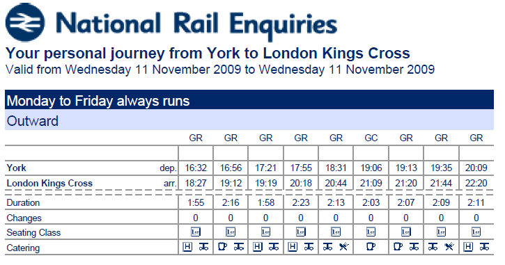 Tåg York-London, onsdag 11/11 Öppna biljetter är bokade och har skickats med post, lämnats i postfack eller direkt till respektive