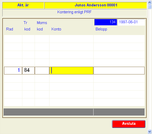 Användarmanual 16 3) Man kan definiera flera snabbtangenter genom att trycka på <F2> tangenten och registrera nya snabbtangenter. 4) Tryck på tangent Avsluta.