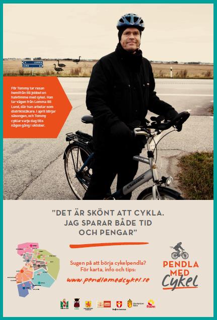 cykla mellan dessa. I Malmö fanns storbildstavlorna uppsatta på ca 100 JC-Decaux-tavlor. Figur 4 Annons i Sydsvenskan i december 2013. Figur 5 Storbildstavlor under kampanjperioden.