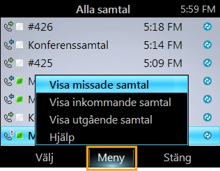 Polycom användarhandbok för CX500/CX600/CX3000 IP-telefon Tysta alla utom dig själv när du befinner dig i ett konferenssamtal: >> På skärmen Pratar i telefon trycker du på Meny och sedan på Stäng av