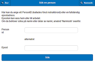 Ändra kurs Du kan ändra kursinformation genom att klicka på mina kurser Klickar du på kursnamn ser du deltagare på kursen och klickar du på kursid hämtas kursinformationen upp i registreringsläge.