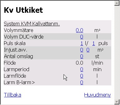 51 För att ändra ett värde matar man in det nya och trycker på knappen "Spara inställningar". För att komma till föregående meny trycker man "Avbryt". 5.2.