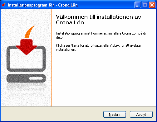 Installera Çrona Lön Installation Crona Lön 40, 50, 60 och 80 är enanvändarversioner av löneprogrammet med olika funktionalitet. Här visas hur dessa program installeras.