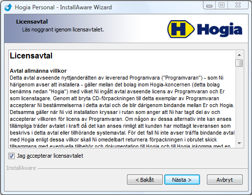 4. För att kunna fullfölja programinstallationen måste