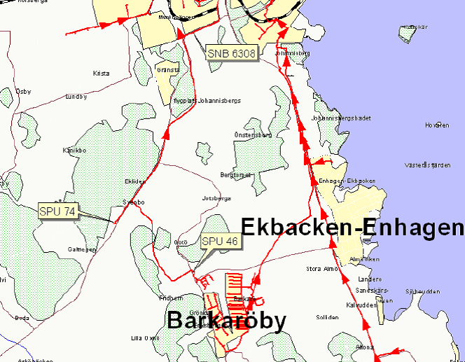 3.3 Barkaröby, Västerås Mälarenergi AB hade vid detta projekts början inte någon permanent anläggning för luftspolning av tryckavloppsledningar, men ett omfattande utredningsuppdrag (kartläggning)