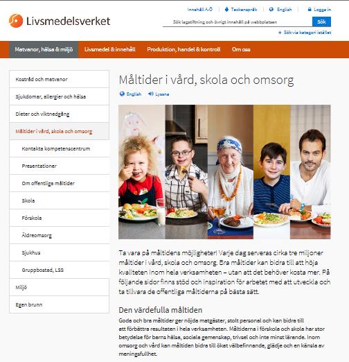 livsmedelsverket.se/maltider www.