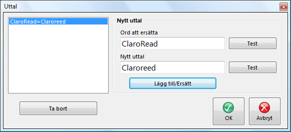Genom att markera kryssrutan "Stanna efter mening" kommer WordRead bara att läsa en mening i taget i Microsoft Word, Adobe Reader eller Internet Explorer.