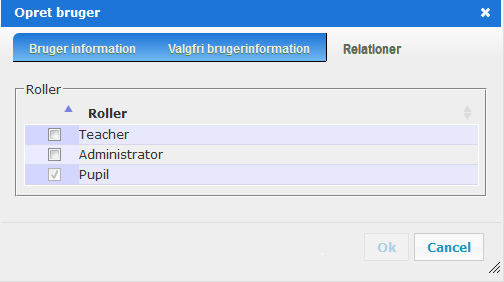 27 Figur 22 Fliken Relationer Klicka på knappen OK, för att fullfölja upprättandet av användaren. 5.3.2. Redigera användare Du kan redigera en användare genom att markera denna i listan och klicka på knappen Redigera.