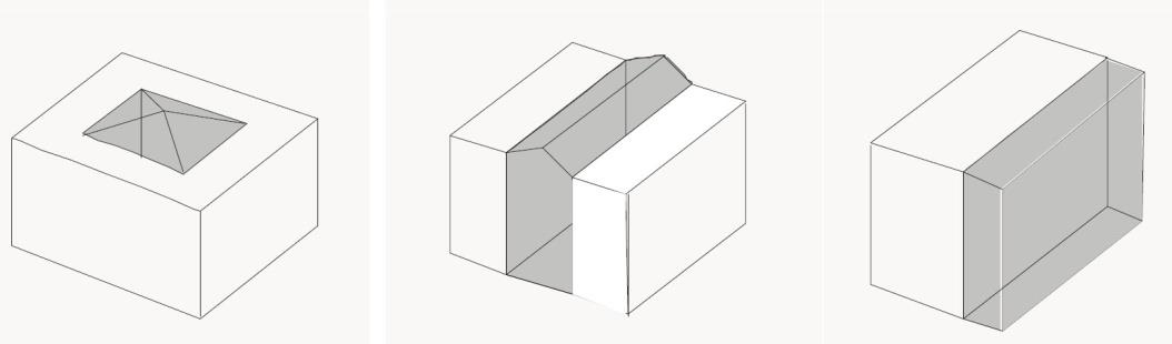 21 Integrerad energidesign Tre alternativa byggnadskoncept. Illustration: Transsolar Energietechnik, Stuttgart.