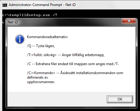 16. Bilaga 1 - Installera, uppgradera och avinstallera Grundpaketet i exe-format Installation av Net id kan ske på flera olika sätt.