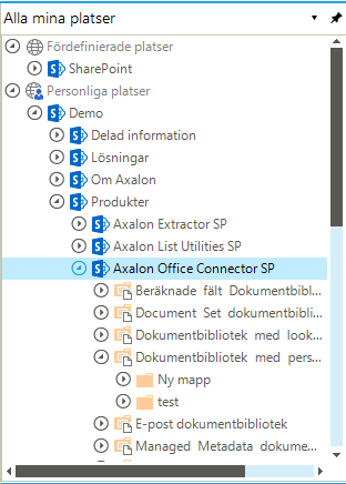 Ta bort platser Personliga platser som har lagts till av användaren kan tas bort igen vid behov. En personlig plats tas bort genom att följa nedanstående steg: 1.