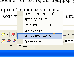 23 12. GetARef och ordbehandlare 12. GetARef och ordbehandlare Microsoft Word Versionerna 6.0, 7.