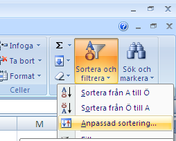 Effektivare sortering och filtrering Excel 2010 har fått förbättrade filtrerings- och sorteringsfunktioner.