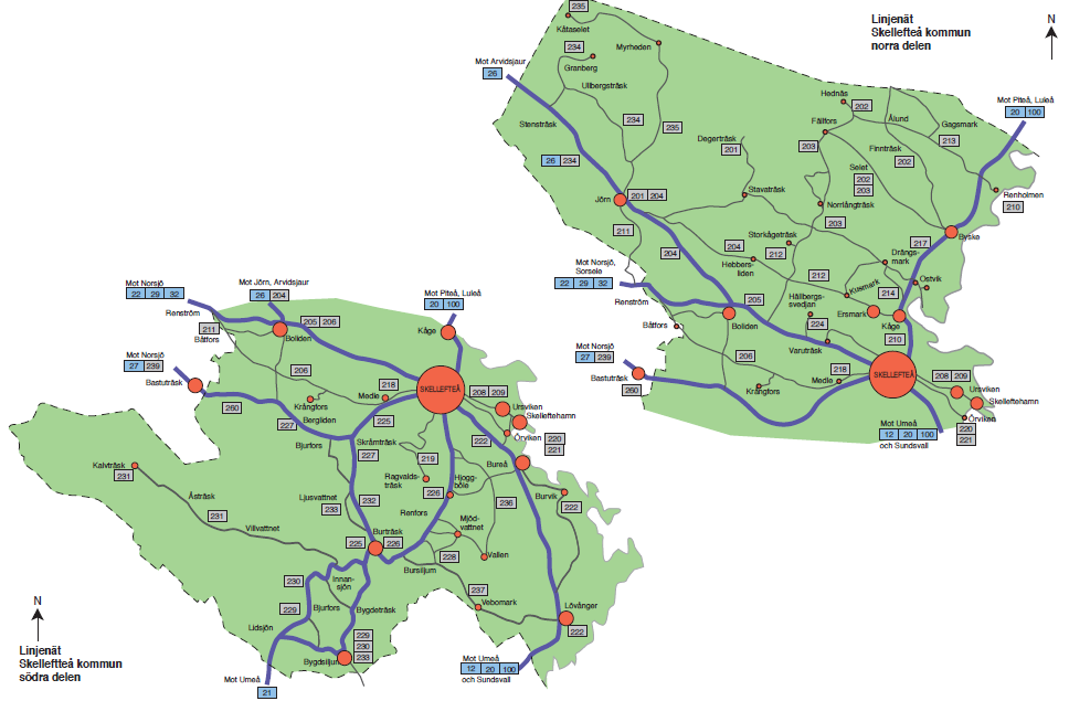 Skellefteå kommun Skellefteå kommun har som målsättning att skapa en attraktiv kollektivtrafik som ökar andelen som reser kollektivt.