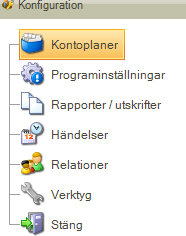 10 Grundläggande konfiguration Innan du börjar arbeta i programmet bör du göra några inställningar. Klicka på Konfiguration och sedan Programinställningar.