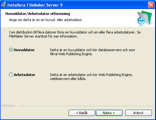 42 FileMaker Server Startbok 5. Markera Flera datorer och klicka sedan på Nästa. 6.