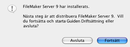 44 FileMaker Server Startbok 9. Starta Driftsättningsguiden när programvaruinstallationen har slutförts.