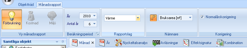 Förbruknings-, kostnads- och miljörapporter En av Vitec Energiuppföljnings främsta uppgifter är att sammanställa data till lättlästa och användbara rapporter.