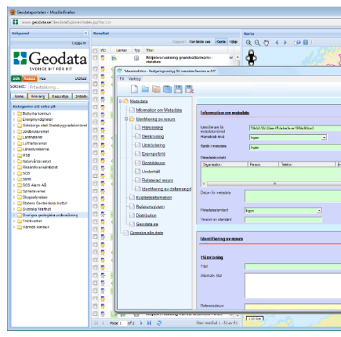 på projekt: Metadataportal NV Rutiner för export och bearbetning av metadata