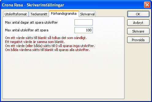 Çrona Resa Utskrifter Tillgång till olika typsnitt varierar med Windowsversion, vald skrivare, etc.