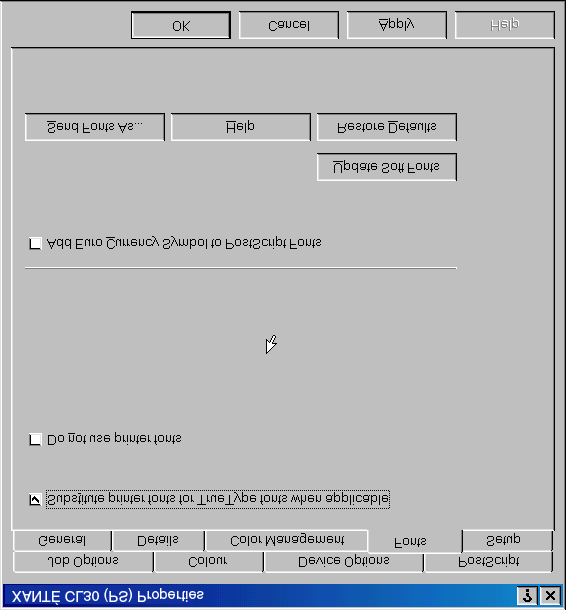 TECKENSNITTSERSÄTTNING Teckensnittsersättning kan endast utföras med Windows PostScriptdrivrutiner. 1.