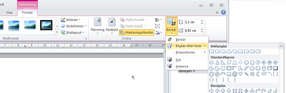 Borttagning av bakgrund i bilder En av de avancerade bildredigeringsfunktionerna i Office 2010 är att du automatiskt kan ta