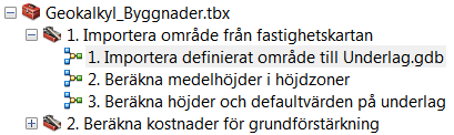 A Import av område från fastighetskartan och Nationella höjddatabasen ( Om man har tillgång till fastighetskartan i vektorform kan man t.ex.