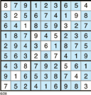 SUDOKU -X Ett vanligt sudoku - fast här ska även den långa diagonalen