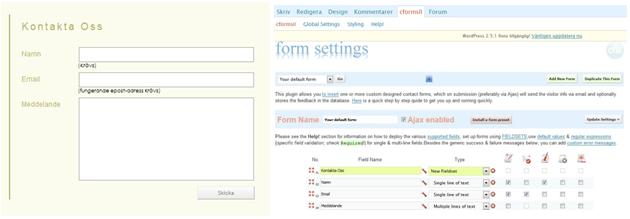 5.2.1 Feelings Plugins Följande plugins har vi har använt ss av för att mdifiera Wrdpress till ett CMS samt ge bättre funktinalitet för användare ch administratör när det gäller Feelings webbsida: