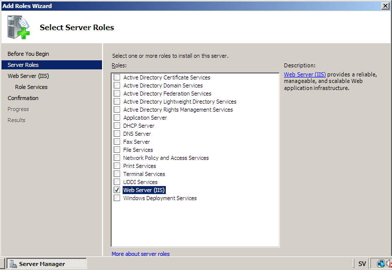 3.2.5 För Windows Server 2008 ( IIS 7.