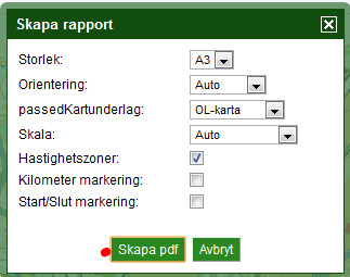 Skapa Rapport utskrift av PDF Anm: gäller endast vissa tävlingar där arrangören så medger Vill du skapa en rapport över din tävling öppnar du din aktivitet under Min träning.