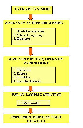 vision MÅL MÅL strategi Figur 3-3. Strategin ska genomsyra hela organisationens arbete med att uppfylla målen 3.2.